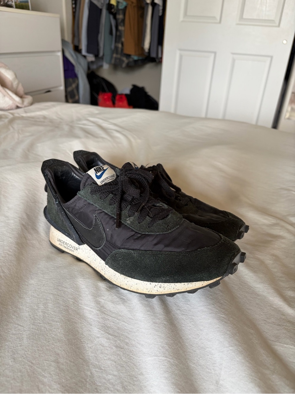 Undercover Black and Cream Men's Sneakers